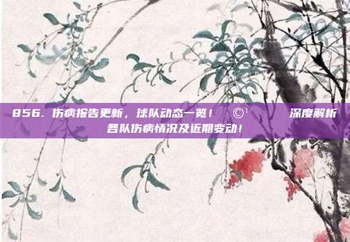 856. 伤病报告更新，球队动态一览！🩹📉  深度解析各队伤病情况及近期变动！