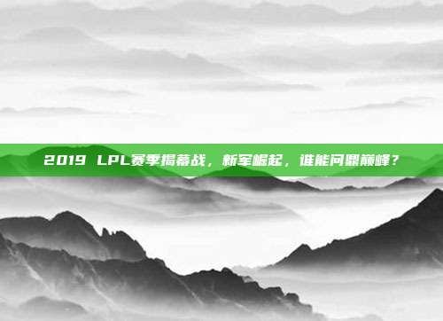 2019 LPL赛季揭幕战，新军崛起，谁能问鼎巅峰？