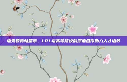 电竞教育新篇章，LPL与高等院校的深度合作助力人才培养