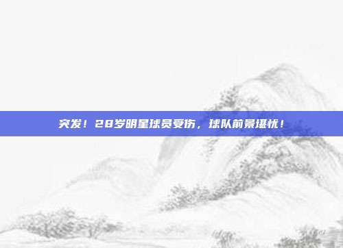 突发！28岁明星球员受伤，球队前景堪忧！